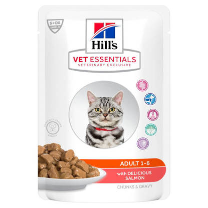 Picture of Hills  VetEssentials Adult Feline  Salmon 12 x 85g Pouches